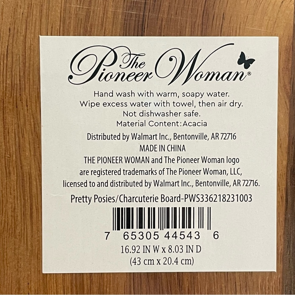ACACIA Wooden Charcuterie Cutting Board by PIONEER WOMAN - Picture 7 of 9
